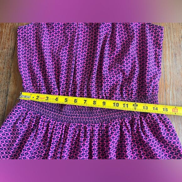 Gap || Smock Geometric Sleeveless Pink and Blue Mini Dress size Large - Picture 10 of 10